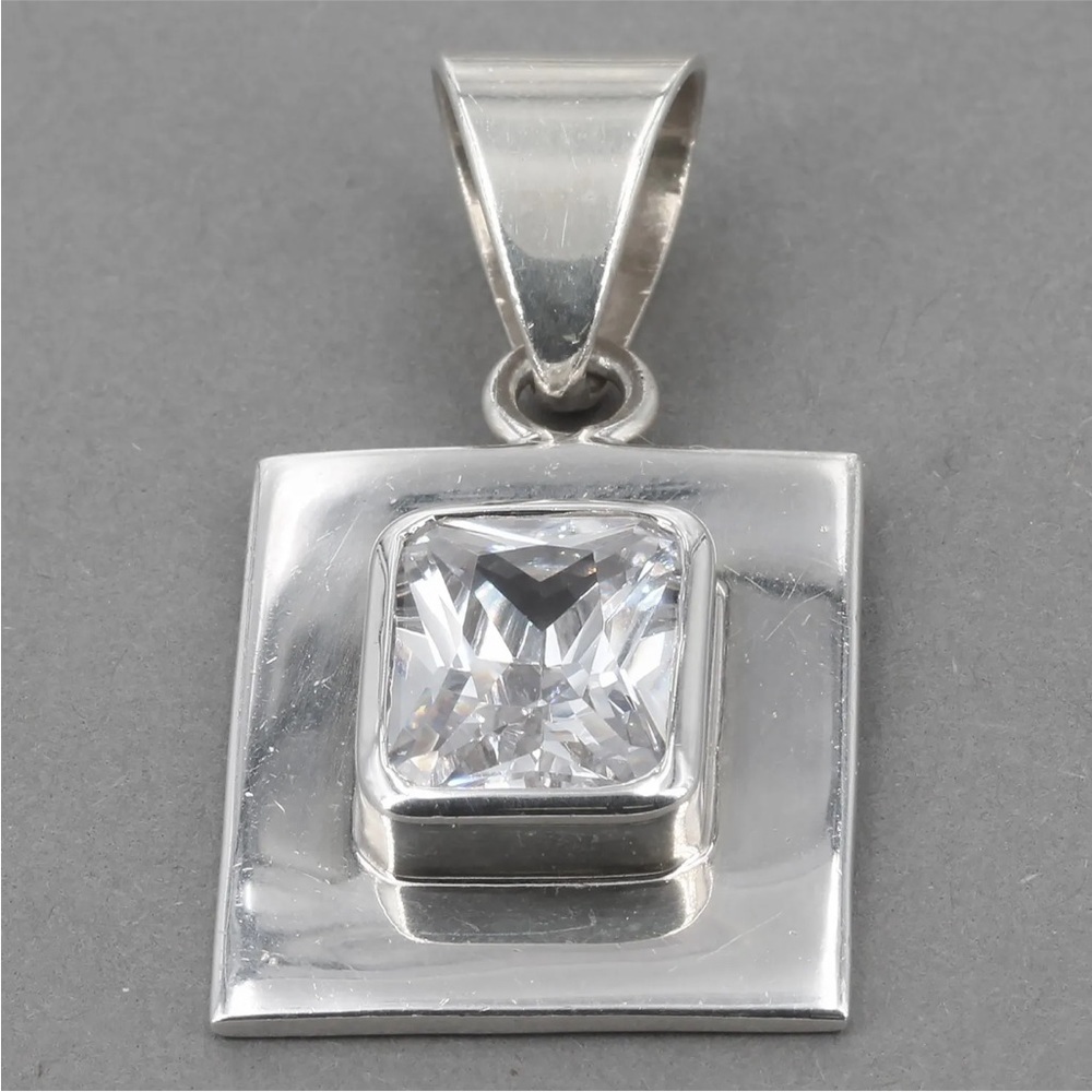 Retired Silpada Sterling Silver Cubic Zirconia Pendant S0296